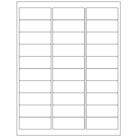 Bsc Preferred 2 5/8 x 1'' White Rectangle Laser Labels - Master Case, 3000PK BUY00019362